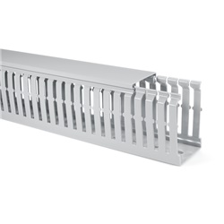 Canalina zero alogeni 40x80mm grigio per gestione cavi quadri elettrici sicurezza alta