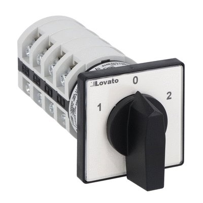 Commutatore a camme 4 poli 25A montaggio frontale serie GN per controllo linee elettriche