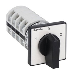 Commutatore a camme 4 poli 25A montaggio frontale serie GN per controllo linee elettriche