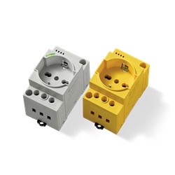 Presa da quadro grigia 16A 250V femmina IP20 protezione II per installazioni elettriche industriali e civili
