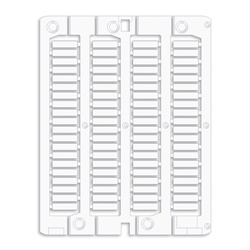 Tessera tubolare L15mm gialla NUT/15YS 80pz