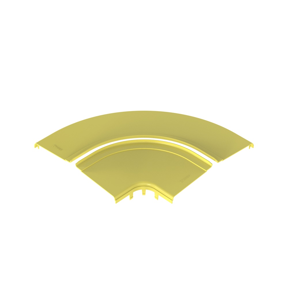 Coperchio diviso FiberURnner®, orizzontale ad angolo retto, 12x4, giallo