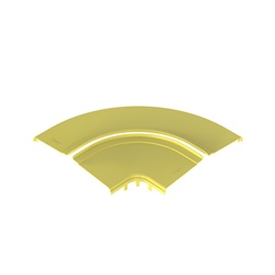 Coperchio diviso FiberURnner®, orizzontale ad angolo retto, 12x4, giallo