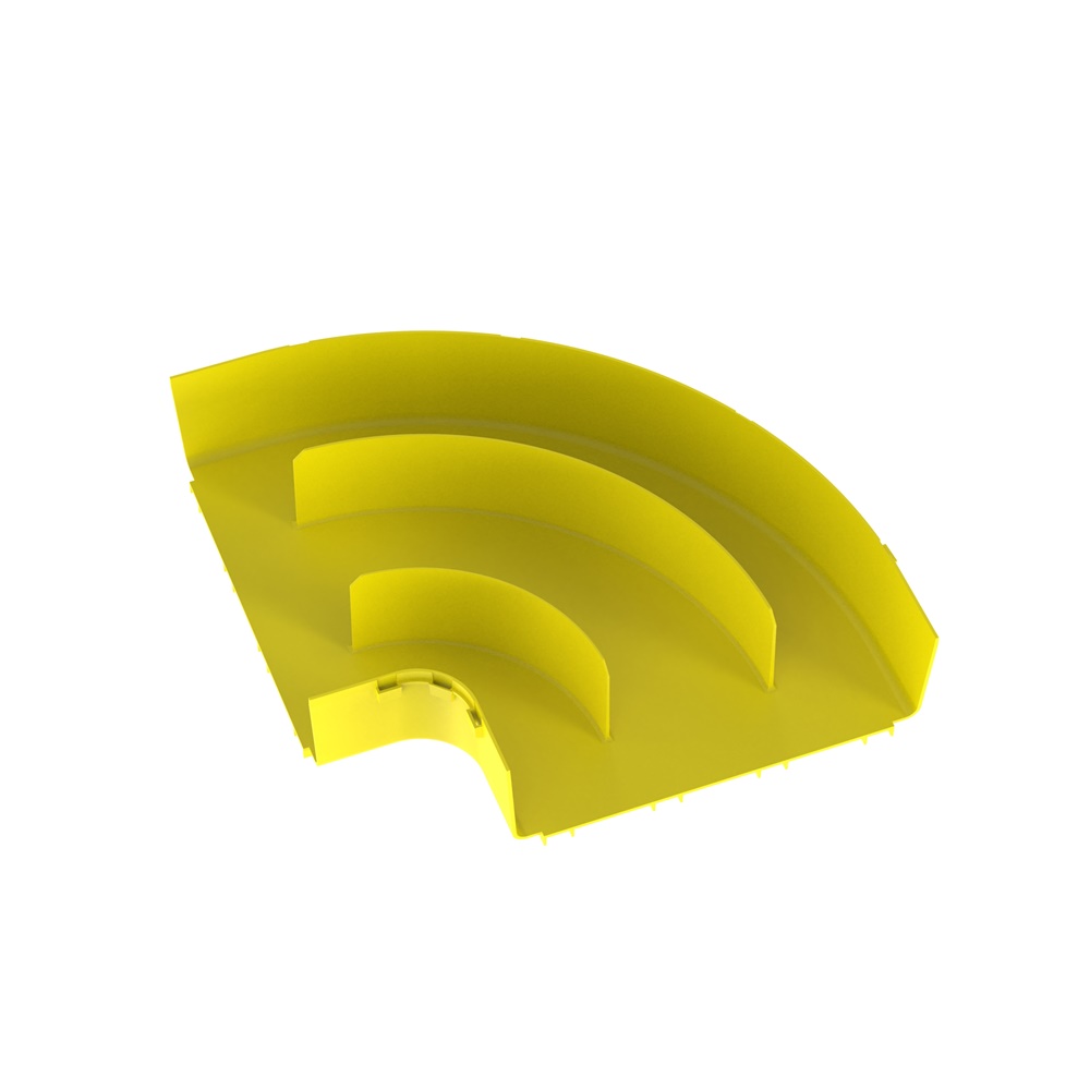 FiberURnner® orizzontale ad angolo retto, 90°, 12x4, giallo