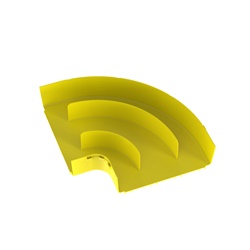 FiberURnner® orizzontale ad angolo retto, 90°, 12x4, giallo