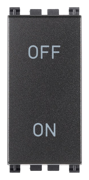 Interruttore 2P 20AX 250V illuminabile tasto sostituibile grigio per lampade con alimentatore integrato