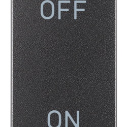 Interruttore 2P 20AX 250V illuminabile tasto sostituibile grigio per lampade con alimentatore integrato