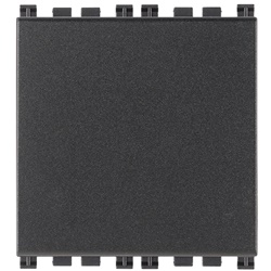 Copriforo 2 moduli grigio per installazioni elettriche standard