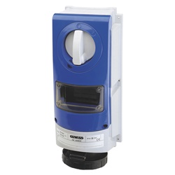 PRESA FISSA INTERBLOCCATA VERTICALE - SENZA FONDO - IMPIEGHI GRAVOSI - CON BASE PORTAFUSIBILI - 3P+T 32A 480-500V-50/60HZ 7H - IP66