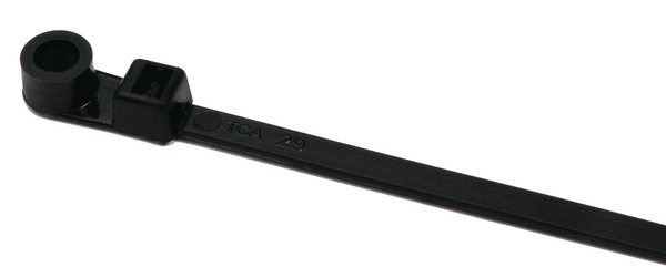 Fascetta fissaggio 160x3,5 mm nero testa ad occhiello per quadri elettrici e macchinari