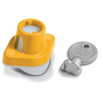 Dispositivo passaggio sonda resina PA 6,6 diametro 3 per tubo industriale giallo RAL 1004