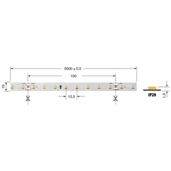 STR.LED 14,4W/M BC 24V IP20 CRI90 striscia LED alta efficienza per ambienti interni residenziali e commerciali