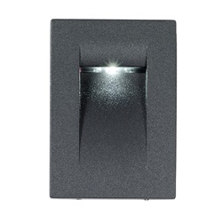 Segnapasso verticale antracite LED 3W 3000K IP65 per esterno e interno incasso