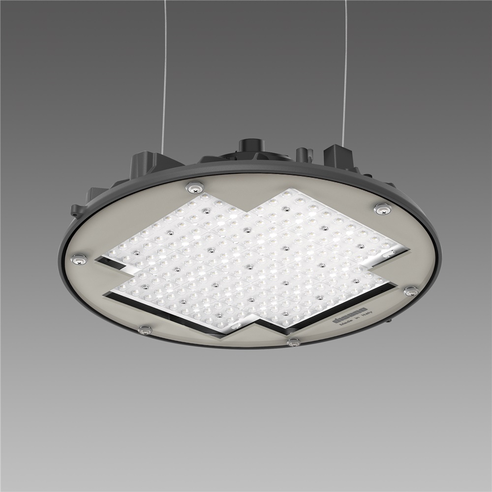 Riflettore LED industriale Saturno 120W UGR<25 IP66 RAL7021
