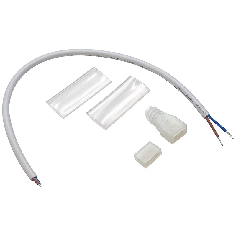 KIT TAGLIO STRIPLED 220V CON CAVI E CONNETTORI ISOLATI PER ILLUMINAZIONE LED