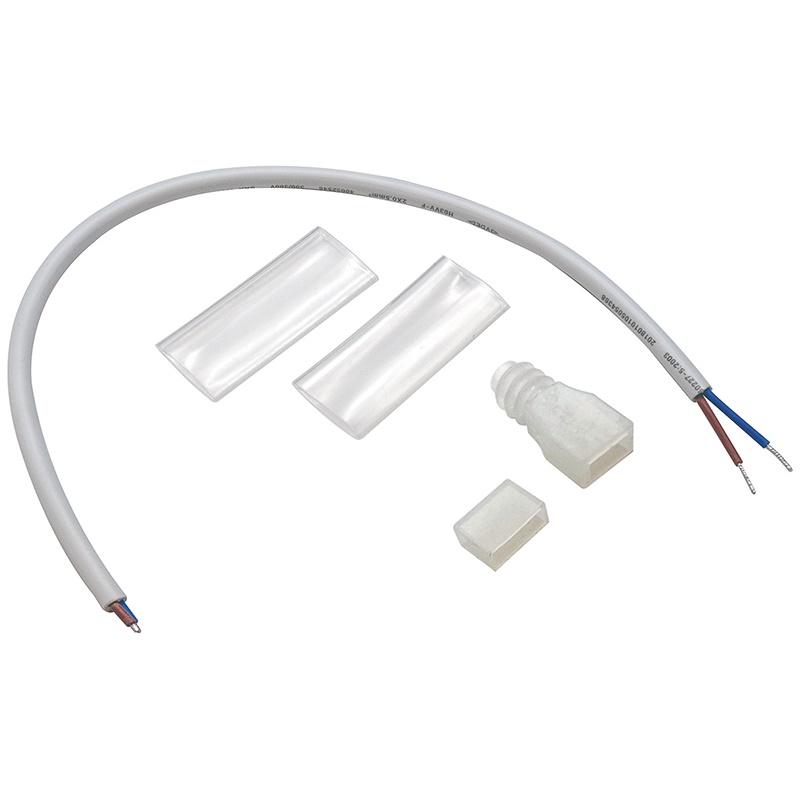 KIT TAGLIO STRIPLED 220V CON CAVI E CONNETTORI ISOLATI PER ILLUMINAZIONE LED