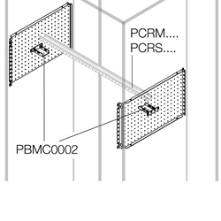Modulo connettore laterale doppio 250mm altezza 700mm per impianti elettrici