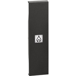 Cover comando riscaldamento 1 modulo nero illuminabile per impianti elettrici