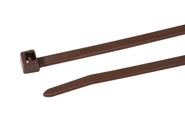 Fascetta fissaggio marrone 525x8,9 mm resistente alta temperatura 150°C per cavi tubazioni elettriche
