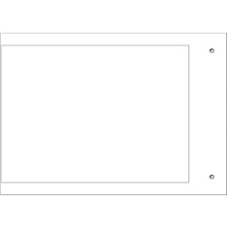 Targa quadro MG-VRT-A bianco halogen free 102x138 mm per personalizzazione industriale