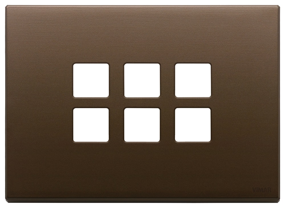 PLACCA 3MX6 FLAT BRONZO SCURO SPAZZ