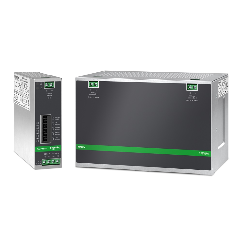 Modulo controllo UPS industriale 480W 24V DC guida DIN supporto batterie esterne