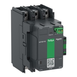Contattore elevata potenza TeSys Giga, 3P (3NO), AC3 115A, versione Standard, bobina elettronica 100…250V AC/DC