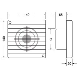 Aspiratore da parete 80 mm ventilazione efficiente riduzione umidità ambienti domestici e industriali facile installazione