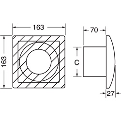 Aspiratore da parete 80 mm ventilazione efficiente ambienti residenziali commerciali materiali resistenti installazione semplice