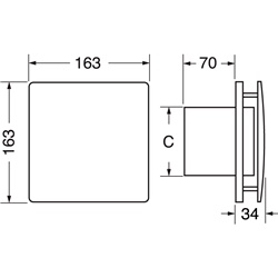 Aspiratore da parete diametro 80 mm ventilazione silenziosa installazione rapida materiali resistenti