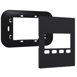 Kit montaggio cronotermostato Dafne placca Living Now nero installazione semplice