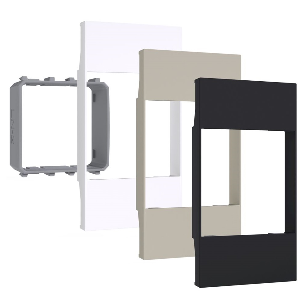 Kit montaggio Living Now 2 moduli placca Bticino sabbia nero bianco strumenti Vemer
