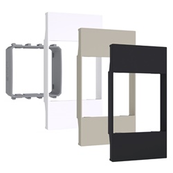 Kit montaggio Living Now 2 moduli placca Bticino sabbia nero bianco strumenti Vemer