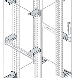 Supporto intermedio rack fissaggio centrale lunghezza 800 mm per armadi automazione materiali resistenti montaggio sicuro e stabile componenti elettrici
