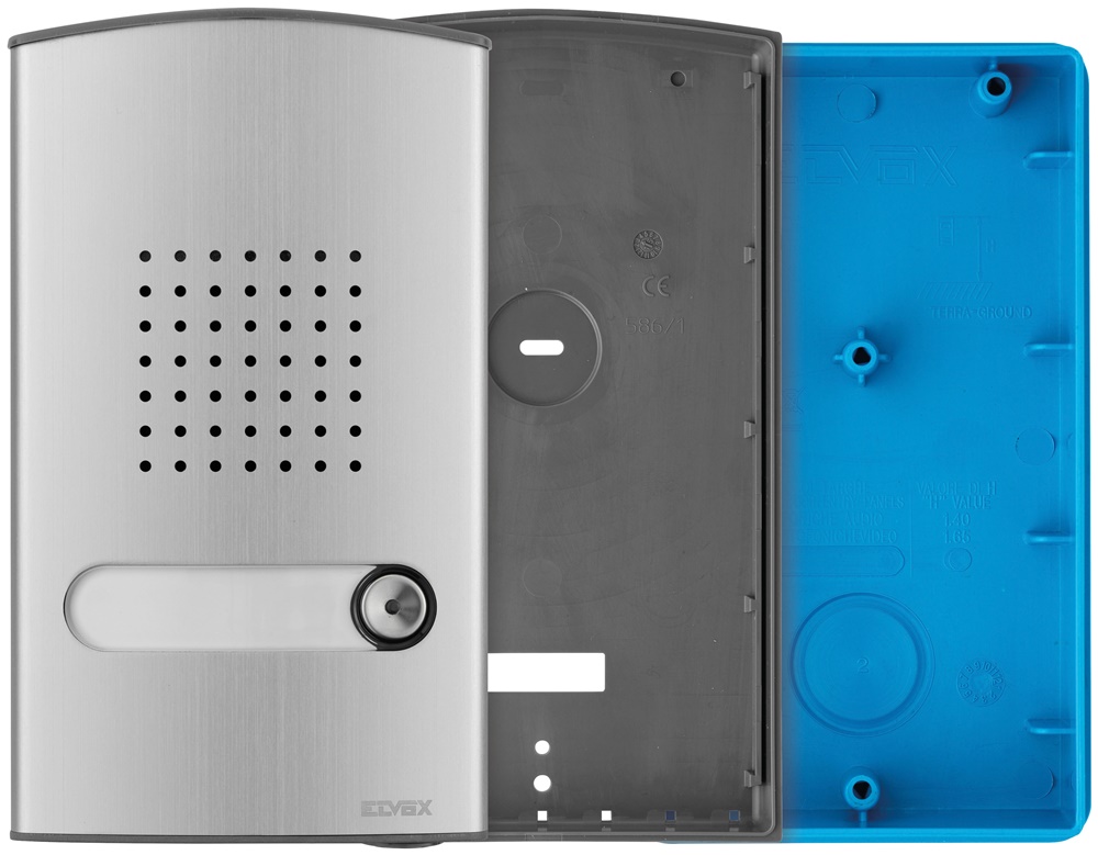 Placca audio monofamiliare alluminio anodizzato tasto chiamata per installazione parete o incasso