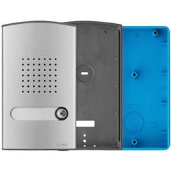 Placca audio monofamiliare alluminio anodizzato tasto chiamata per installazione parete o incasso