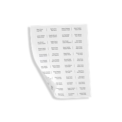 Serie Ultra - Kit 5 fogli etichette portanomi prefustellate + 1 foglio modulo informativo