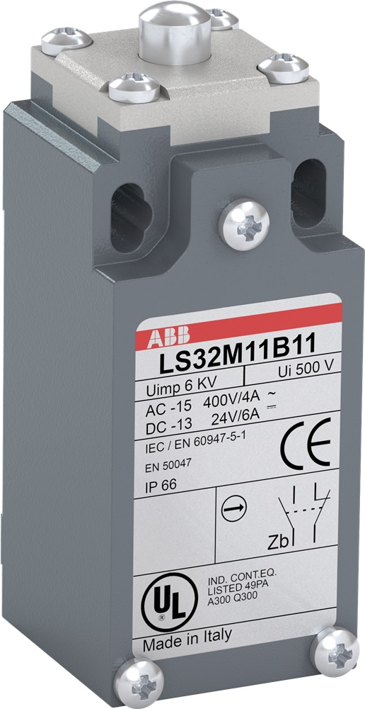 Finecorsa LS33M11B11 30mm Zamak 2 contatti N.O./N.C. per automazione industriale
