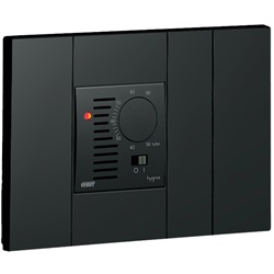 Umidostato da incasso compatto 2M 230V regolazione umidità con kit telai e frontalini bianco nero sabbia per impianti elettrici domestici
