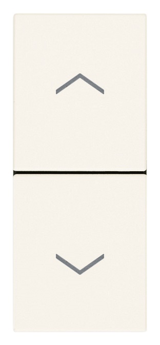 Due pulsanti interbloccati NO+NO 10A 250V con frecce direzionali bianco per comando elettrico