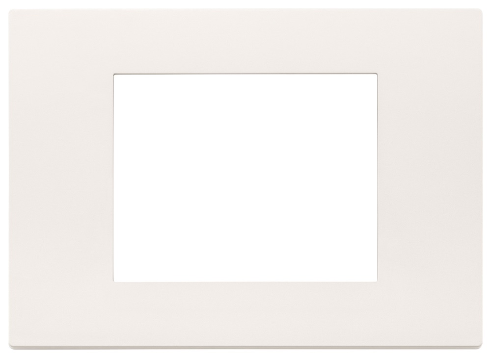 Placca 3 moduli tecnopolimero bianco per installazioni elettriche