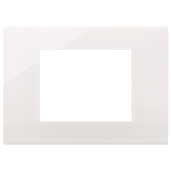 Placca 3 moduli tecnopolimero Reflex bianco per installazioni elettriche