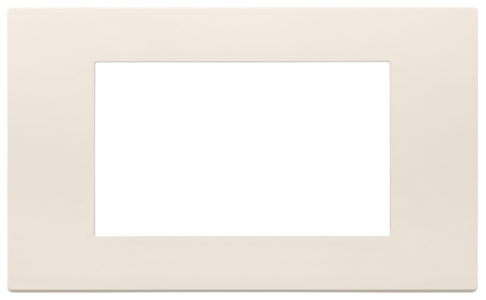 Placca 4 moduli tecnopolimero colore canapa per installazioni elettriche