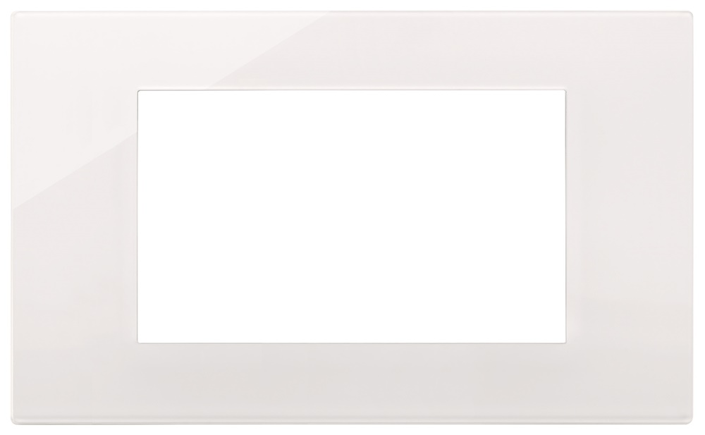 Placca 4 moduli tecnopolimero Reflex bianco per installazioni elettriche
