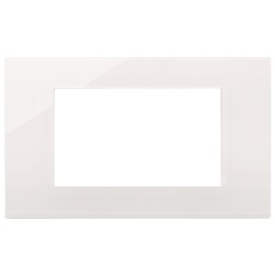 Placca 4 moduli tecnopolimero Reflex bianco per installazioni elettriche