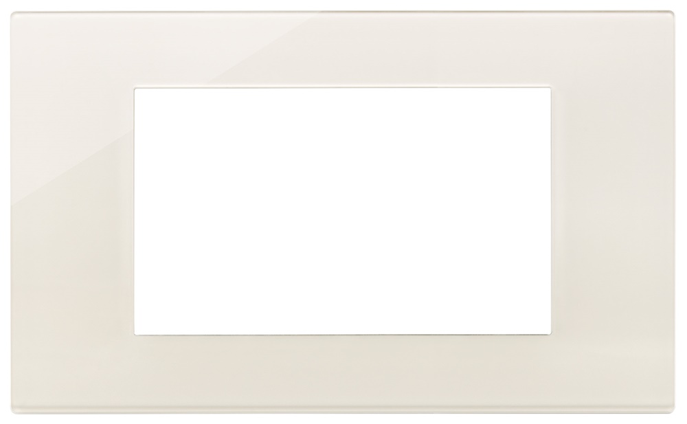 Placca 4 moduli tecnopolimero Reflex colore canapa per installazioni elettriche