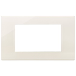 Placca 4 moduli tecnopolimero Reflex colore canapa per installazioni elettriche
