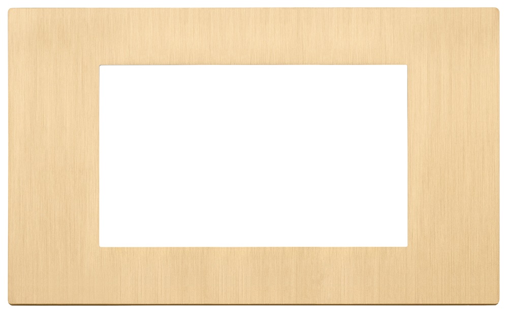 PLACCA 4M ORO SPAZZOLATO