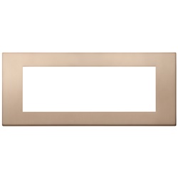 Placca metallo bronzo 7 moduli per impianti elettrici standard