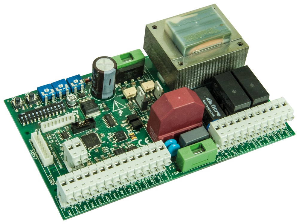 Scheda comando DIP 230V con ricevitore radio 433 MHz per automazioni battenti